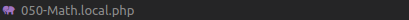 screenshot of localMathPHP folder