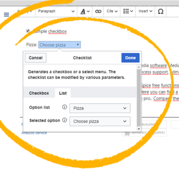 Selecting a checklist template
