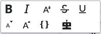 Menu in text editing with the icon of the AI editing assistant