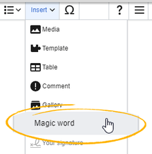 The visual editor
