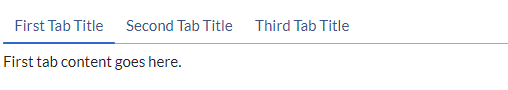 4 tabs with the content of the first tab shown.