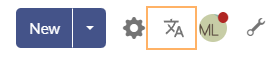 Screenshot of the right-hand buttons fot he top menu bar with interlanguage menu item highlighted