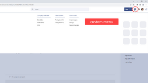 Custom menu screenshot