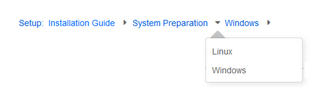 Breadcrumb navigation
