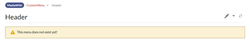 File:Extension BlueSpiceCustomMenu page does not exist.png