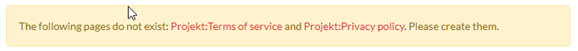 screenshot of the alert banner