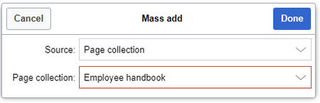 Select page collection