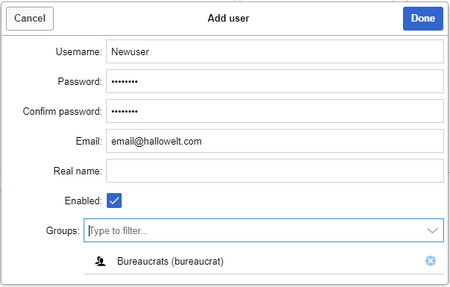 Create a user account