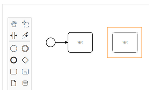 highlighted shape with new unapplied label