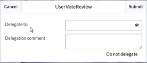Dialog for delegating