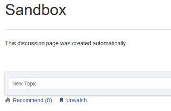 automatically created discussion page