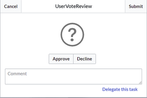 Dialog for user voting