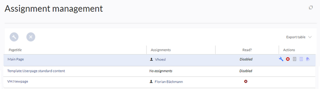 Assignments manager