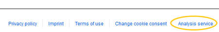 footer links