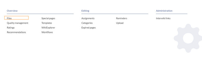 highlighted link to the File list