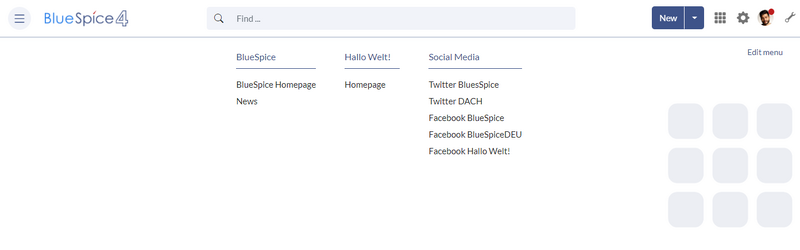 Custom menu