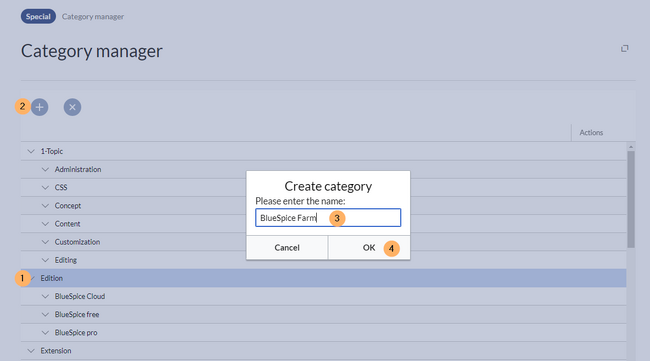 Create a category