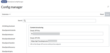 DeepL API Key Configuration
