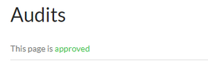 Approval status indication