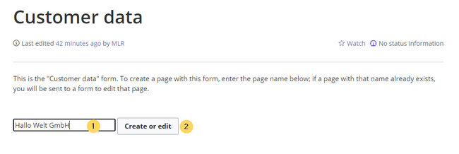 Create a customer page