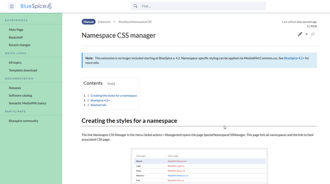 Namespace-specific styling