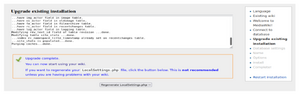 Installation status