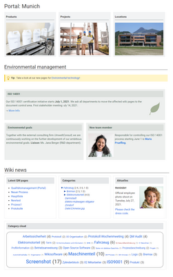 Portal page template
