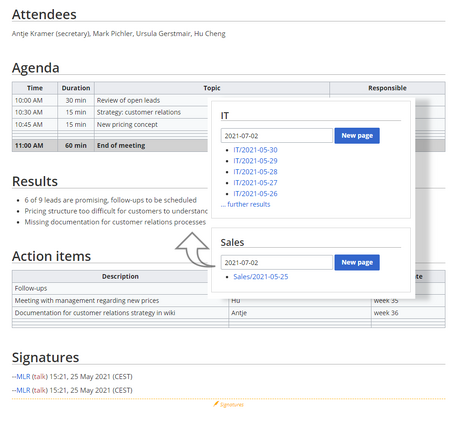 Main meeting minutes template