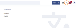 Interlanguage links menu