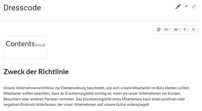 Language switcher shows all available translations