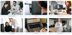 Screenshot of image cards