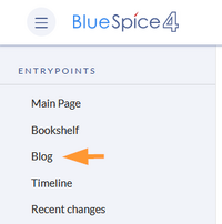 Navigation link to the blog page