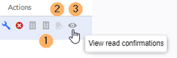 Read confirmation actions in the Assignments manager