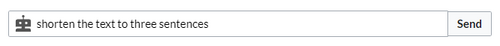 prompt to shorten the suggested replacement to 3 sentences